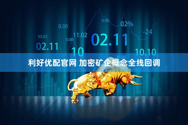 利好优配官网 加密矿企概念全线回调